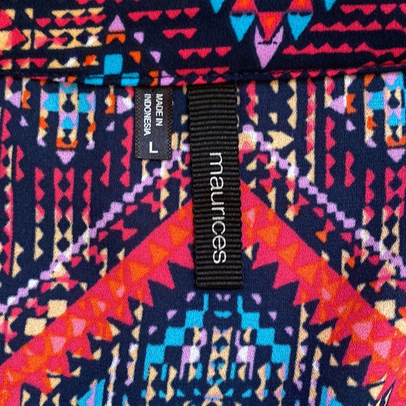 Maurices button up tie front blouse tank - Picture 3 of 6